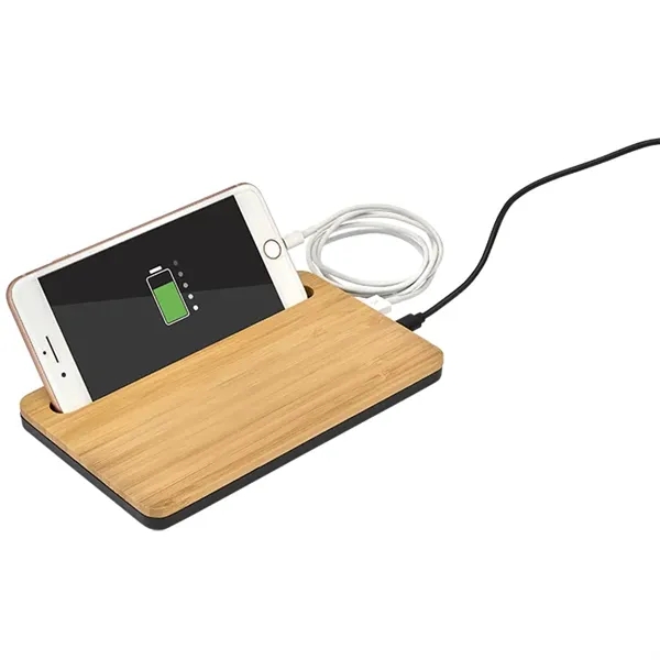 5W Bamboo Print Desktop Wireless Charger... from ASI 89320 Starline USA Inc