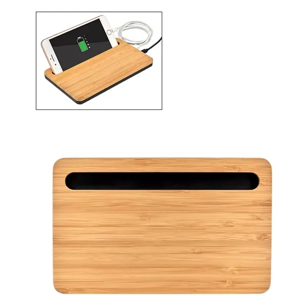 5W Bamboo Print Desktop Wireless Charger... from ASI 89320 Starline USA Inc