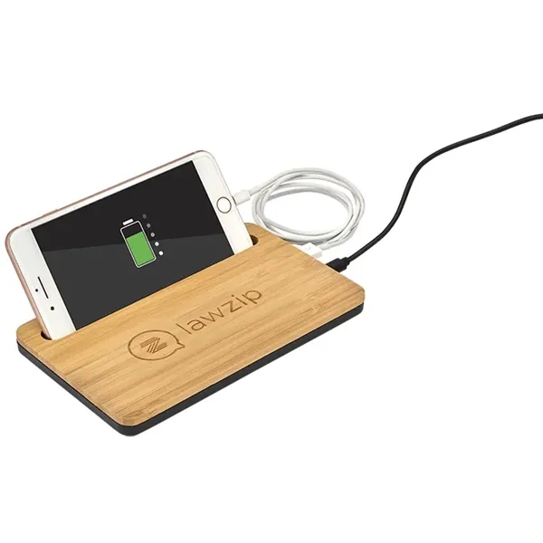 5W Bamboo Print Desktop Wireless Charger... from ASI 89320 Starline USA Inc