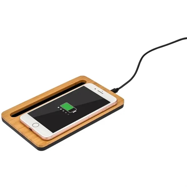5W Bamboo Print Desktop Wireless Charger... from ASI 89320 Starline USA Inc