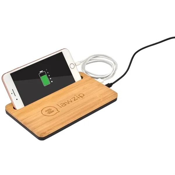 5W Bamboo Print Desktop Wireless Charger... from ASI 89320 Starline USA Inc