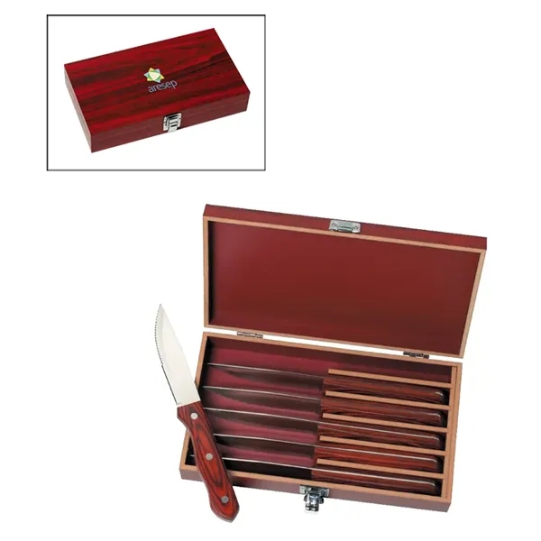 Manchurian Ash 6-Piece Steak Knife Slim Case Set... from ASI 89320 Starline USA Inc