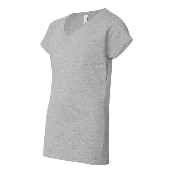 Women's v-neck t-shirt with 1/2" rib-knit collar. Blank product.... from ASI 84358 S&S Activewear