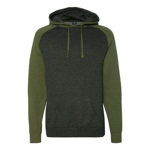 Raglan hooded pullover. Contrasting hood and sleeves. Blank product.... from ASI 84358 S&S Activewear