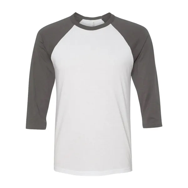 Unisex three-quarter sleeve baseball T-shirt with a retail fit, side seams,... from ASI 84358 S&S Activewear