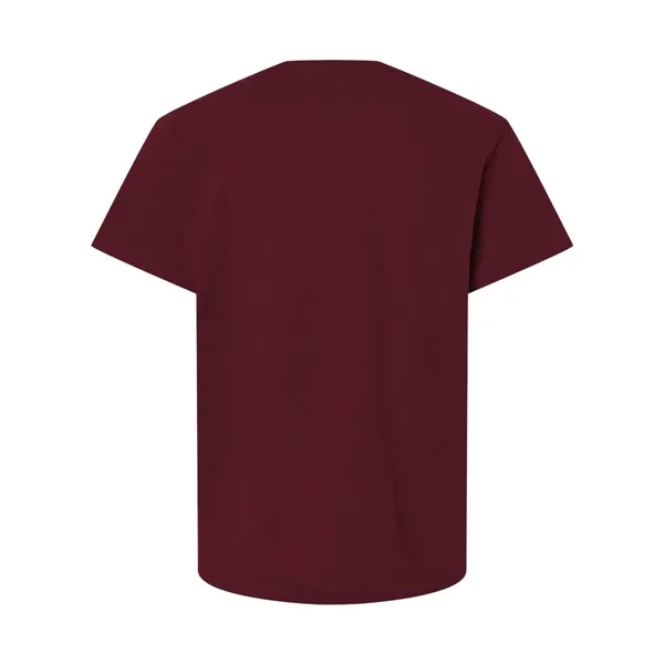 Youth 5.6 oz preshrunk 50% polyester / 50% cotton t-shirt. Blank... from ASI 84358 S&S Activewear