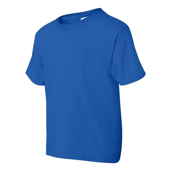 Youth 5.6 oz preshrunk 50% polyester / 50% cotton t-shirt. Blank... from ASI 84358 S&S Activewear