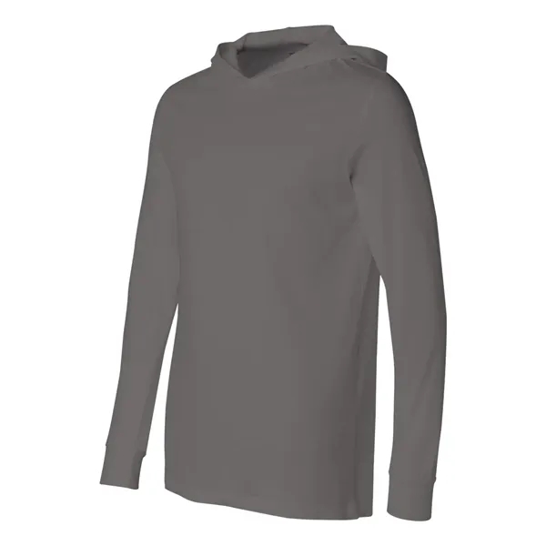 Adult long sleeve jersey hooded t-shirt. Blank product.... from ASI 84358 S&S Activewear