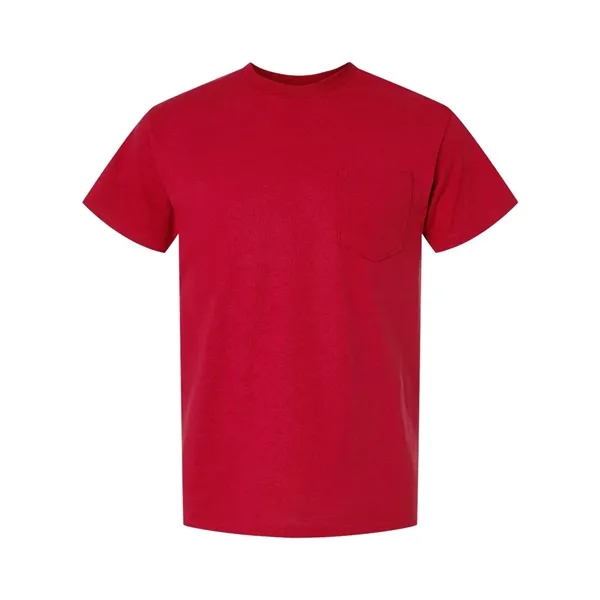 Cotton / polyester T-shirt with a pocket and moisture-wicking properties.... from ASI 84358 S&S Activewear