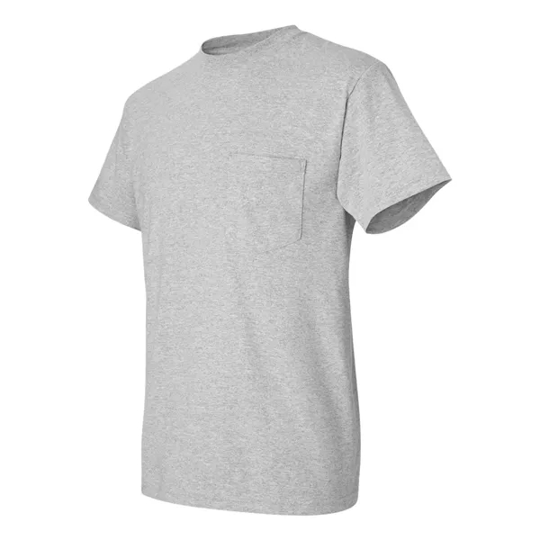 Cotton / polyester T-shirt with a pocket and moisture-wicking properties.... from ASI 84358 S&S Activewear