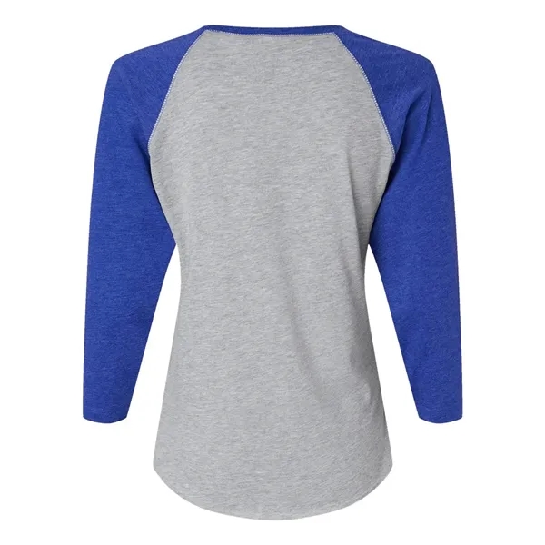 LAT Women's Fine Jersey 3/4 Sleeve Baseball T-Shirt, blank.... from ASI 84358 S&S Activewear