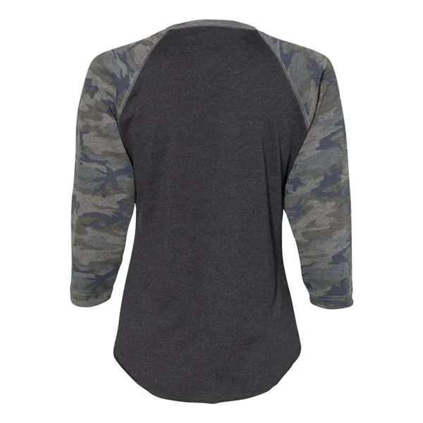 LAT Women's Fine Jersey 3/4 Sleeve Baseball T-Shirt, blank.... from ASI 84358 S&S Activewear