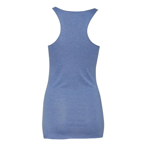 Women's tri-blend racerback tank top with overlock hem on neck. Blank... from ASI 84358 S&S Activewear