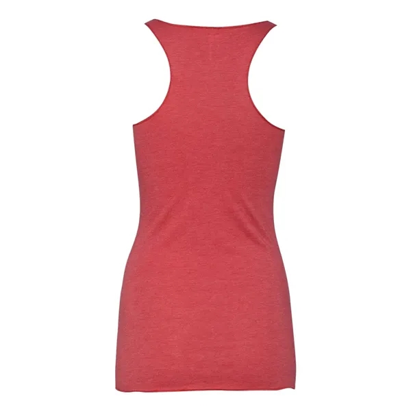 Women's tri-blend racerback tank top with overlock hem on neck. Blank... from ASI 84358 S&S Activewear