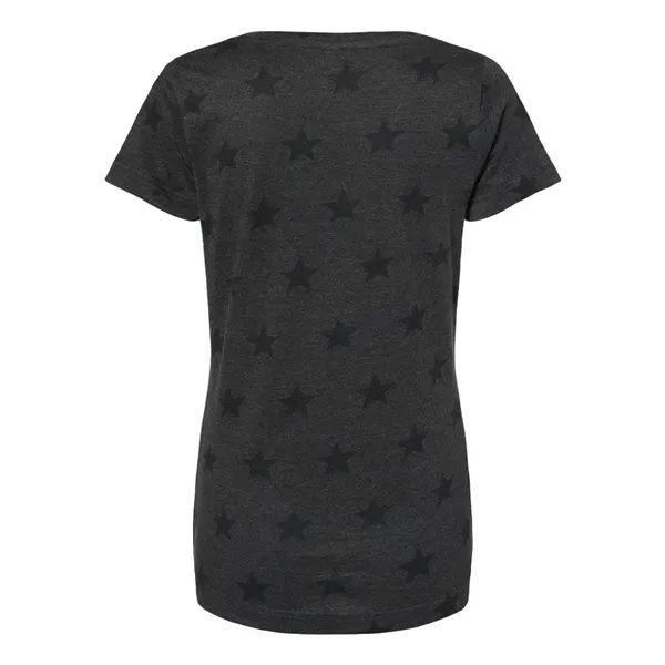 Code Five Women's Star Print Scoop Neck T-Shirt... from ASI 84358 S&S Activewear