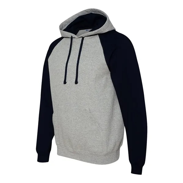 Adult color blocked hooded pullover sweat shirt, blank.... from ASI 84358 S&S Activewear