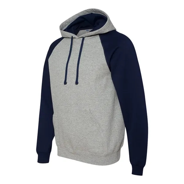 Adult color blocked hooded pullover sweat shirt, blank.... from ASI 84358 S&S Activewear