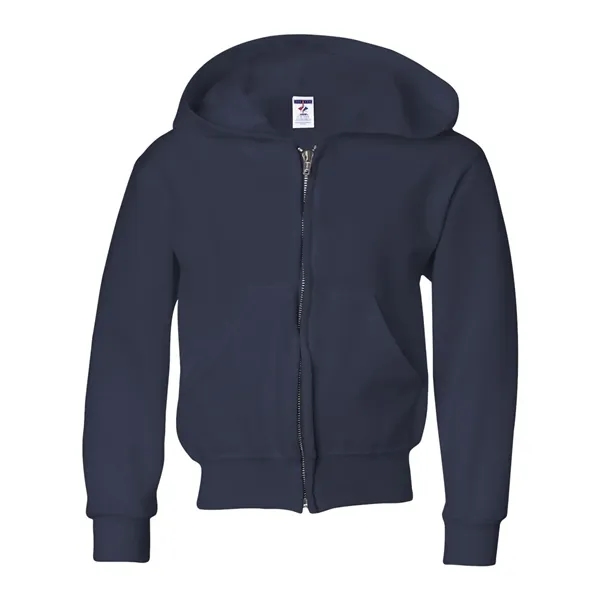 Youth full zip hooded sweatshirt with 1x1 rib cuffs and waistband.... from ASI 84358 S&S Activewear