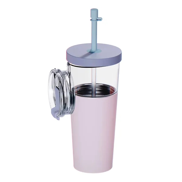 2 in 1 See-Through Straw Tumbler with Detachable Insulated Mug with... from ASI 31518 ADNART / Asobu