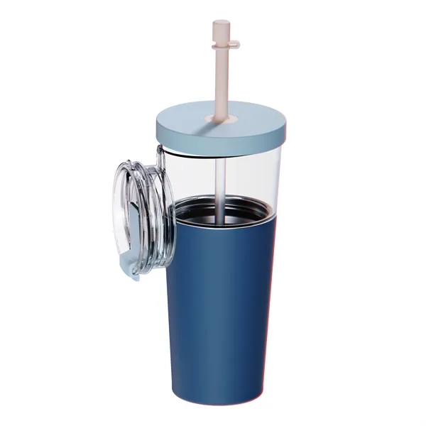 2 in 1 See-Through Straw Tumbler with Detachable Insulated Mug with... from ASI 31518 ADNART / Asobu