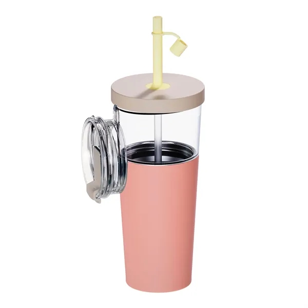 2 in 1 See-Through Straw Tumbler with Detachable Insulated Mug with... from ASI 31518 ADNART / Asobu