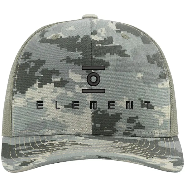 Six-panel Richardson 112P snapback polyester and cotton snapback trucker cap.... from ASI 74601 Calico