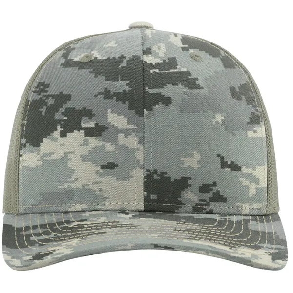 Six-panel Richardson 112P snapback polyester and cotton snapback trucker cap.... from ASI 74601 Calico