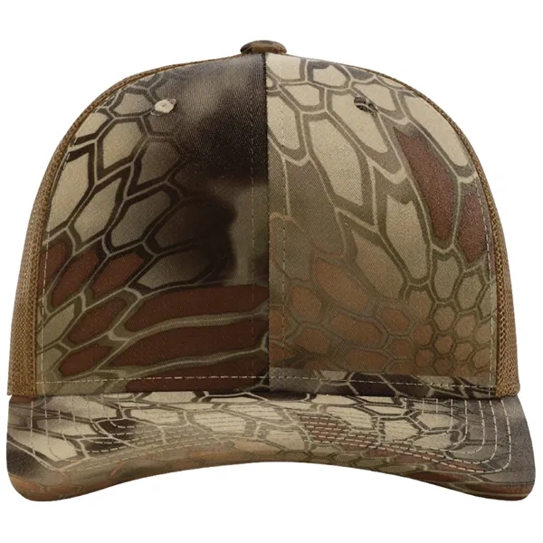 Six-panel Richardson 112P snapback polyester and cotton snapback trucker cap.... from ASI 74601 Calico