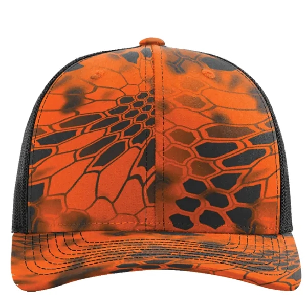 Six-panel Richardson 112P snapback polyester and cotton snapback trucker cap.... from ASI 74601 Calico