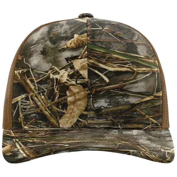 Six-panel Richardson 112P snapback polyester and cotton snapback trucker cap.... from ASI 74601 Calico