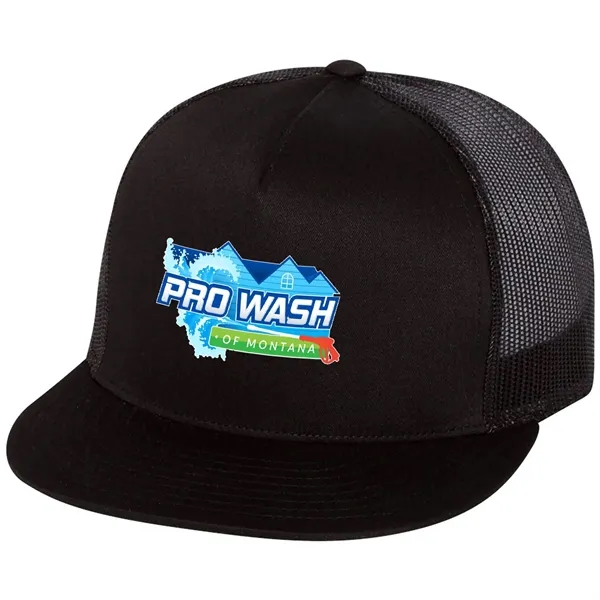 YUPOONG-CLASSIC FLAT BILL TRUCKER CAP... from ASI 30208 A P Specialties / AP Specialties