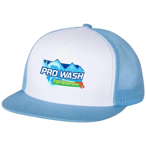 YUPOONG-CLASSIC FLAT BILL TRUCKER CAP... from ASI 30208 A P Specialties / AP Specialties