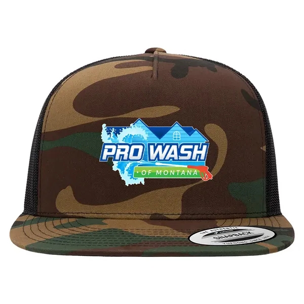 YUPOONG-CLASSIC FLAT BILL TRUCKER CAP... from ASI 30208 A P Specialties / AP Specialties