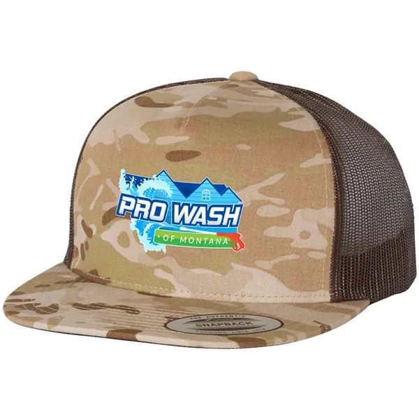 YUPOONG-CLASSIC FLAT BILL TRUCKER CAP... from ASI 30208 A P Specialties / AP Specialties