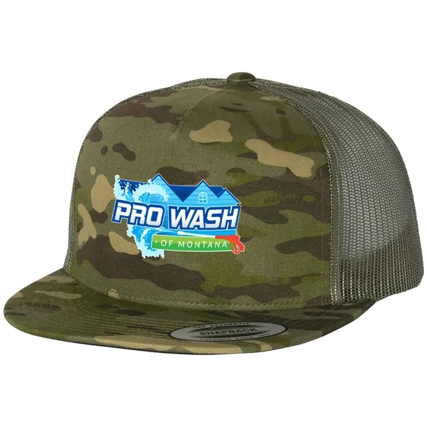 YUPOONG-CLASSIC FLAT BILL TRUCKER CAP... from ASI 30208 A P Specialties / AP Specialties