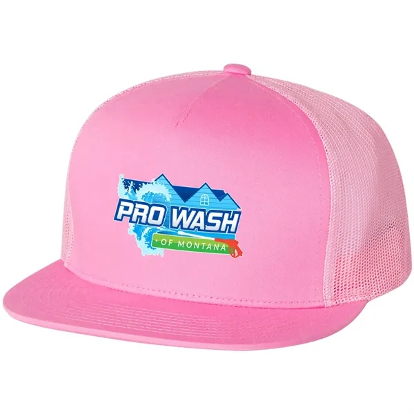 YUPOONG-CLASSIC FLAT BILL TRUCKER CAP... from ASI 30208 A P Specialties / AP Specialties