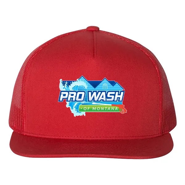 YUPOONG-CLASSIC FLAT BILL TRUCKER CAP... from ASI 30208 A P Specialties / AP Specialties