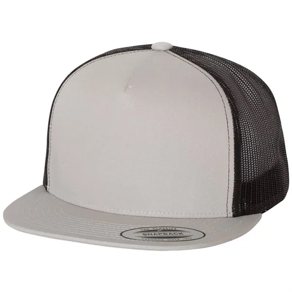 YUPOONG-CLASSIC FLAT BILL TRUCKER CAP... from ASI 30208 A P Specialties / AP Specialties