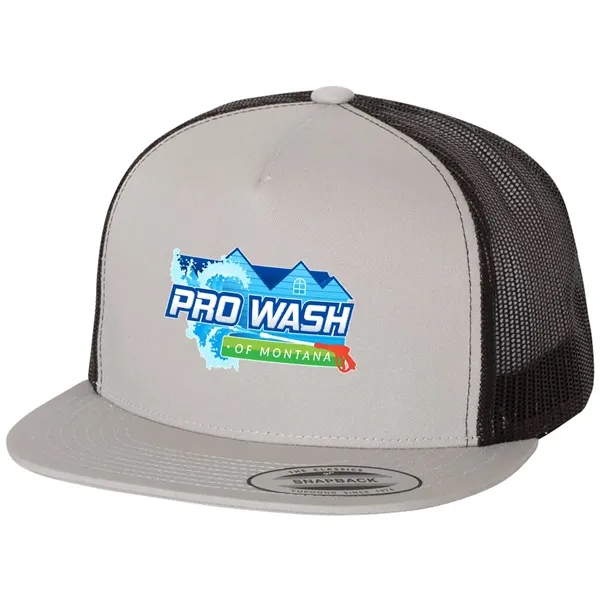 YUPOONG-CLASSIC FLAT BILL TRUCKER CAP... from ASI 30208 A P Specialties / AP Specialties