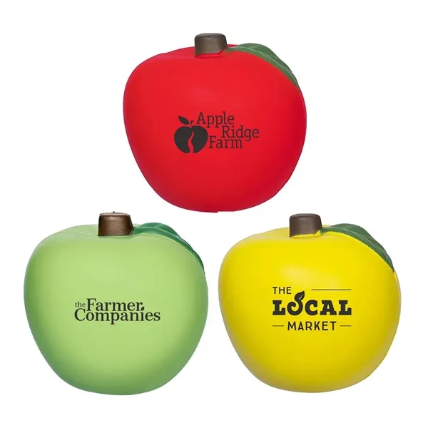 3" apple shaped stress reliever made of PU foam.... from ASI 63549 Jornik Manufacturing Corp
