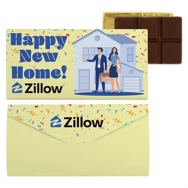 Embossed Chocolate 3 Bar Envelope... from ASI 44900 NC Custom (CI/Lanco) / Chocolate Inn