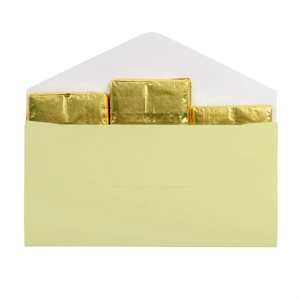 Embossed Chocolate 3 Bar Envelope... from ASI 44900 NC Custom (CI/Lanco) / Chocolate Inn