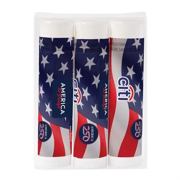 America250 3 Pack Lip Balm... from ASI 44900 NC Custom (CI/Lanco) / Lanco