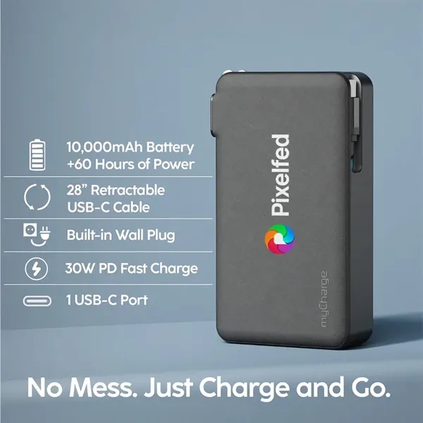 The all-in-one solution for those on the go, the myCharge Retractacharger... from ASI 61005 Hirsch Gift Inc