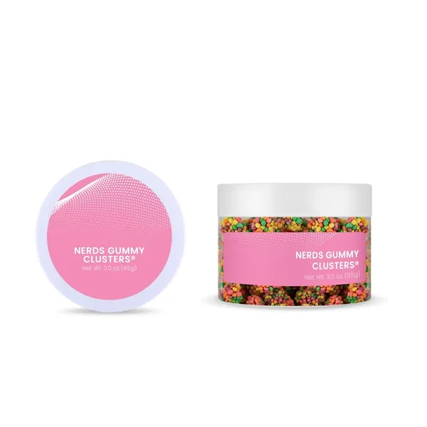 Rainbow-colored Nerds Gummy Clusters® candy in a 3 oz small jar.... from ASI 61966 HPG / SugarSpot
