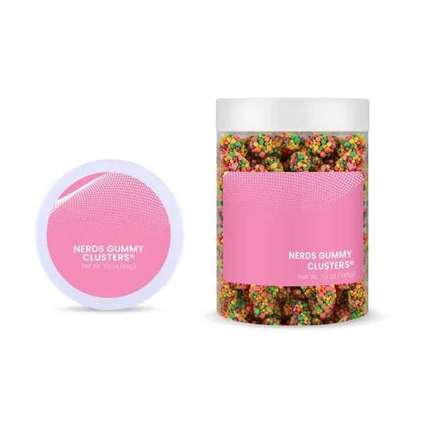 Rainbow-colored Nerds Gummy Clusters® candy in a 7 oz large jar.... from ASI 61966 HPG / SugarSpot