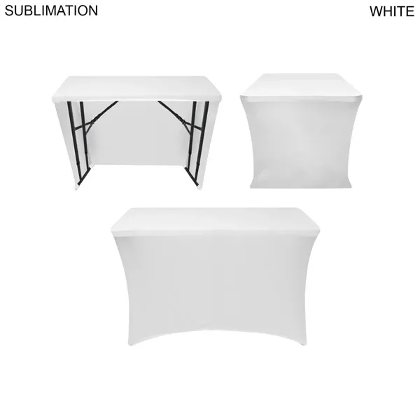 72 Hr Fast Ship - Sublimated stretch curved fit table throw... from ASI 53509 FIEL-Fairdeal Import & Export