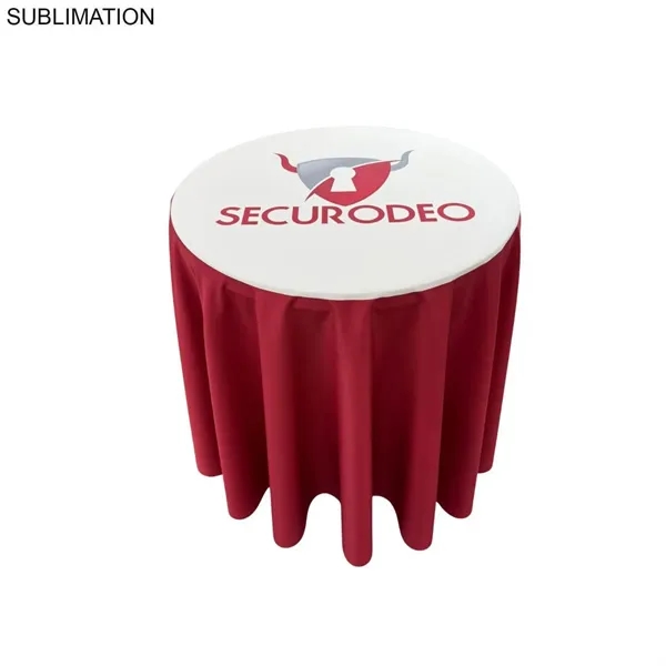72Hr Fast Ship - Sublimated bar-height round drape table throw.... from ASI 53509 FIEL-Fairdeal Import & Export