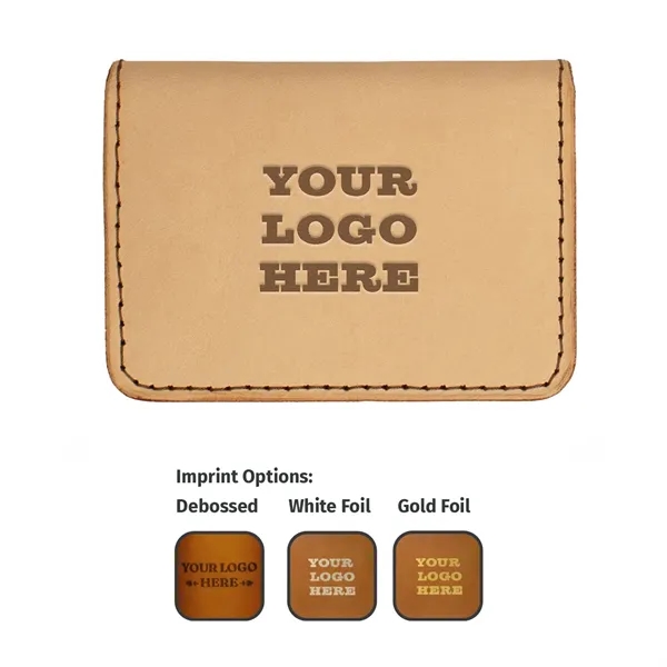 100% handcrafted Veg Tan Bifold Card Wallet.  Ages beautifully. Handmade... from ASI 75126 Oowee Products