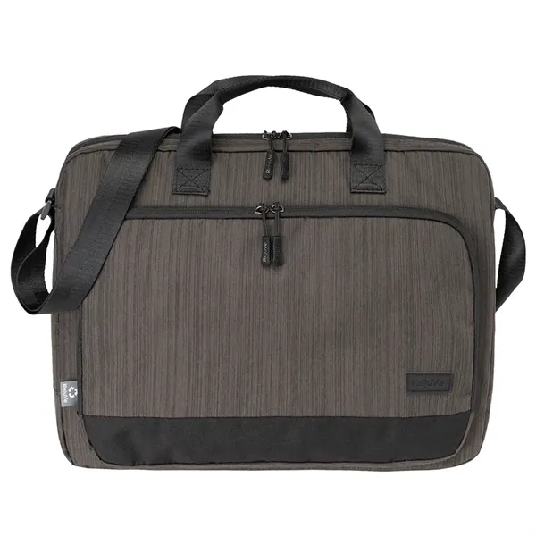 Laptop briefcase made from recycled material with double-puller front pocket, internal... from ASI 39552 BEL Promo